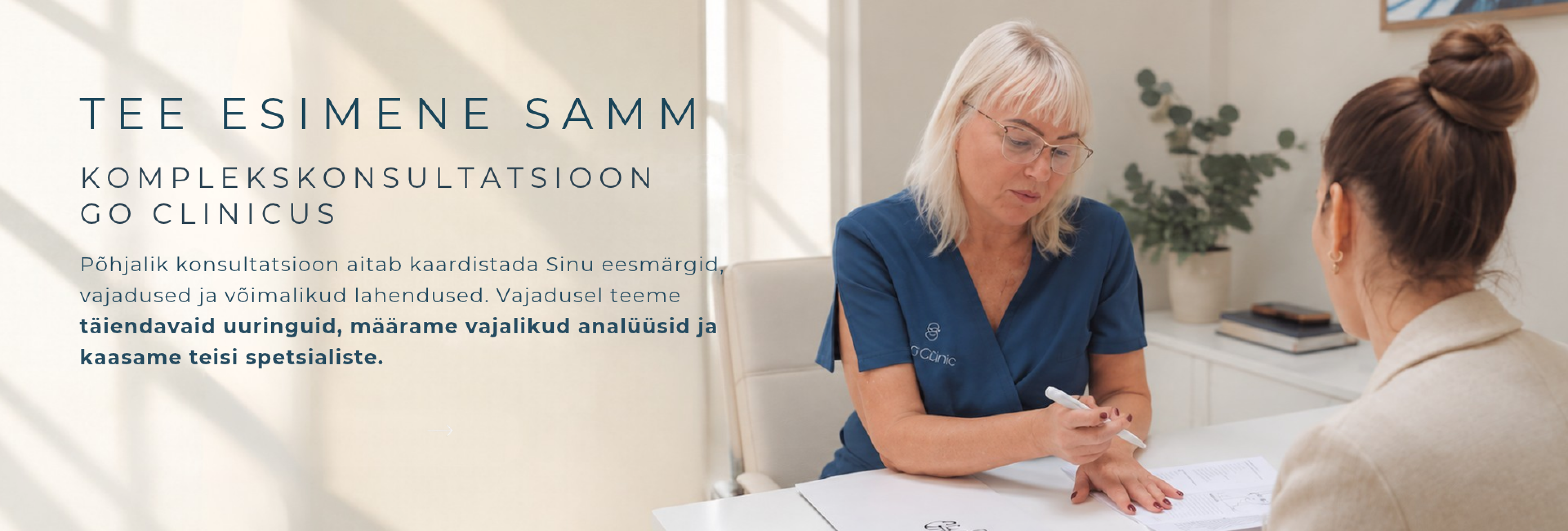 Pealehe bannerid Go Clinic ilukliinik